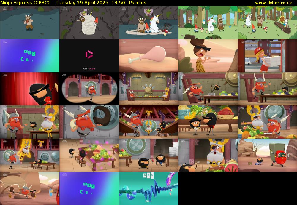 Ninja Express (CBBC) Tuesday 29 April 2025 13:50 - 14:05