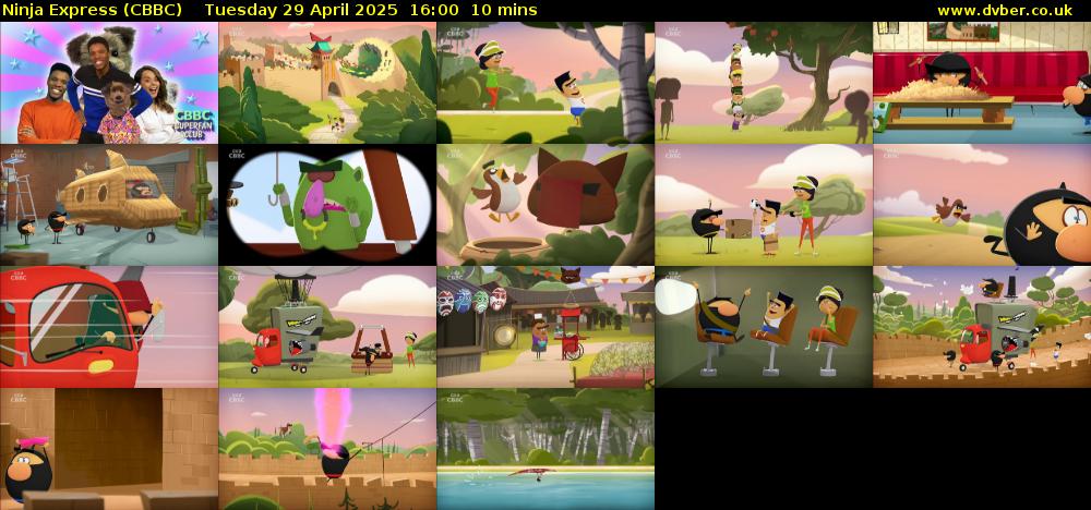 Ninja Express (CBBC) Tuesday 29 April 2025 16:00 - 16:10