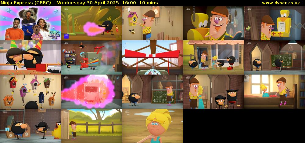 Ninja Express (CBBC) Wednesday 30 April 2025 16:00 - 16:10