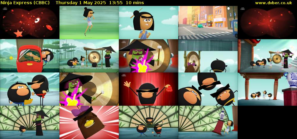 Ninja Express (CBBC) Thursday 1 May 2025 13:55 - 14:05