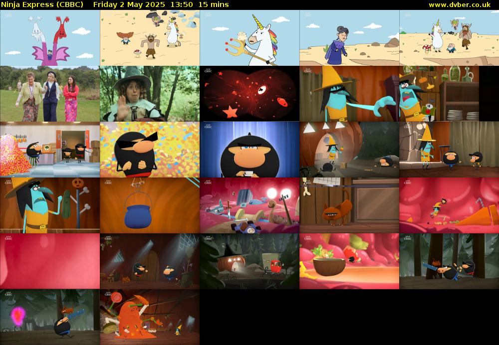 Ninja Express (CBBC) Friday 2 May 2025 13:50 - 14:05