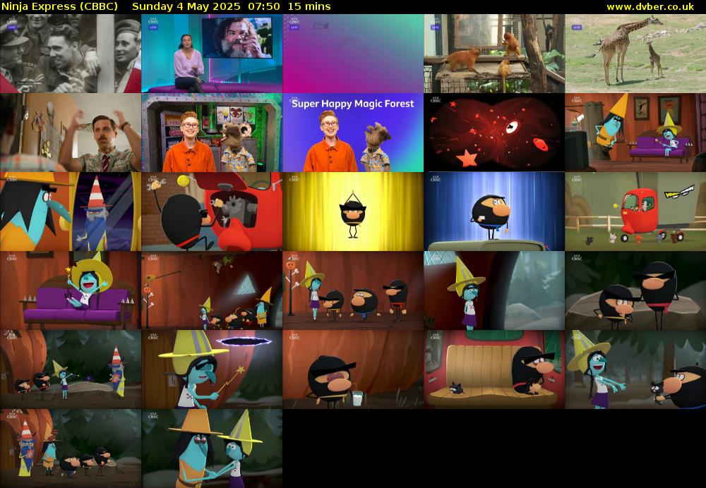 Ninja Express (CBBC) Sunday 4 May 2025 07:50 - 08:05