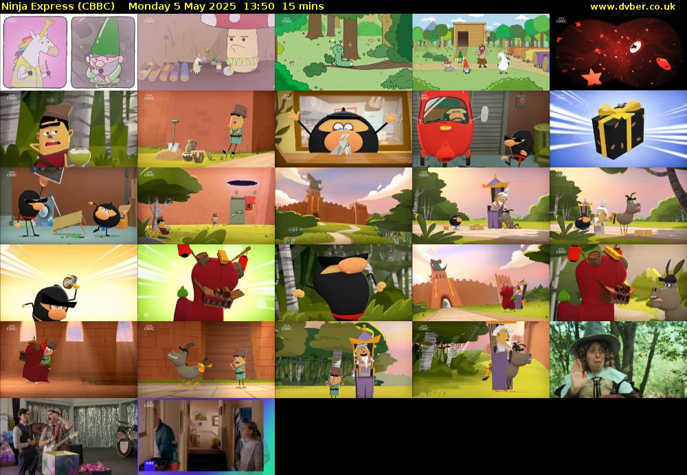 Ninja Express (CBBC) Monday 5 May 2025 13:50 - 14:05