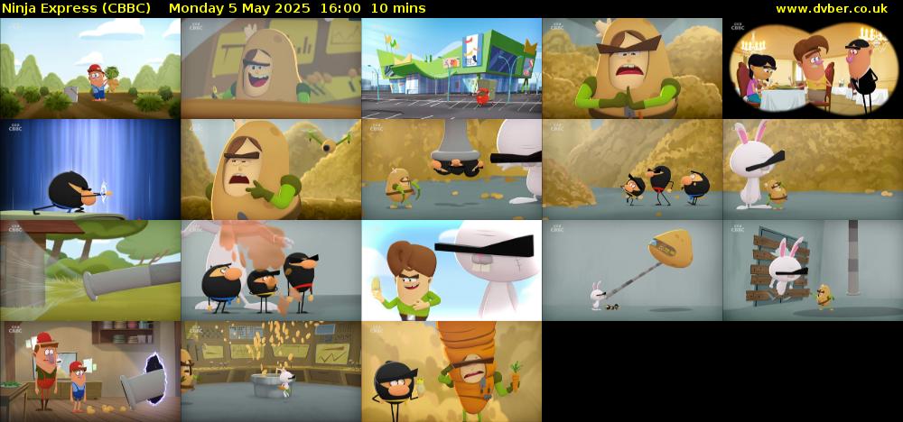 Ninja Express (CBBC) Monday 5 May 2025 16:00 - 16:10