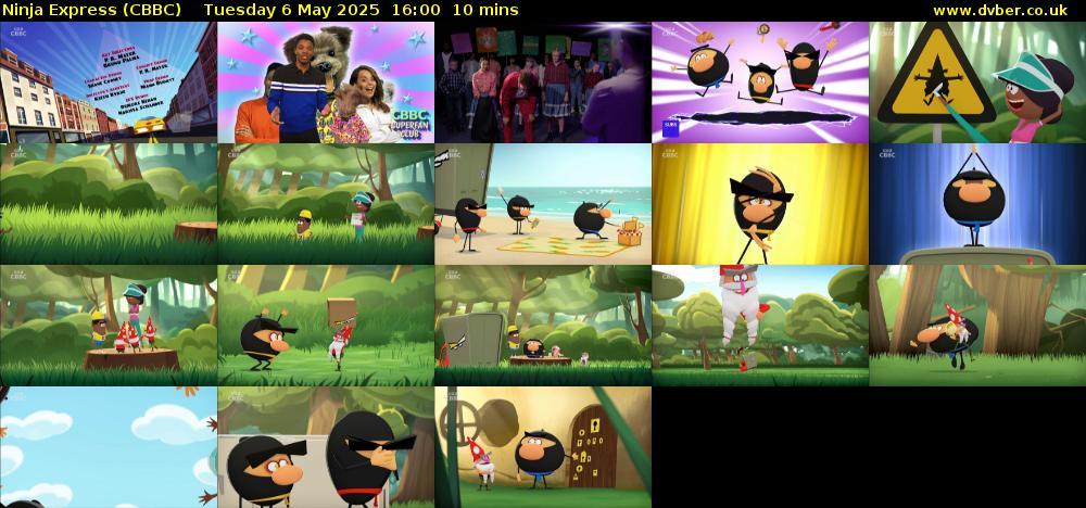 Ninja Express (CBBC) Tuesday 6 May 2025 16:00 - 16:10