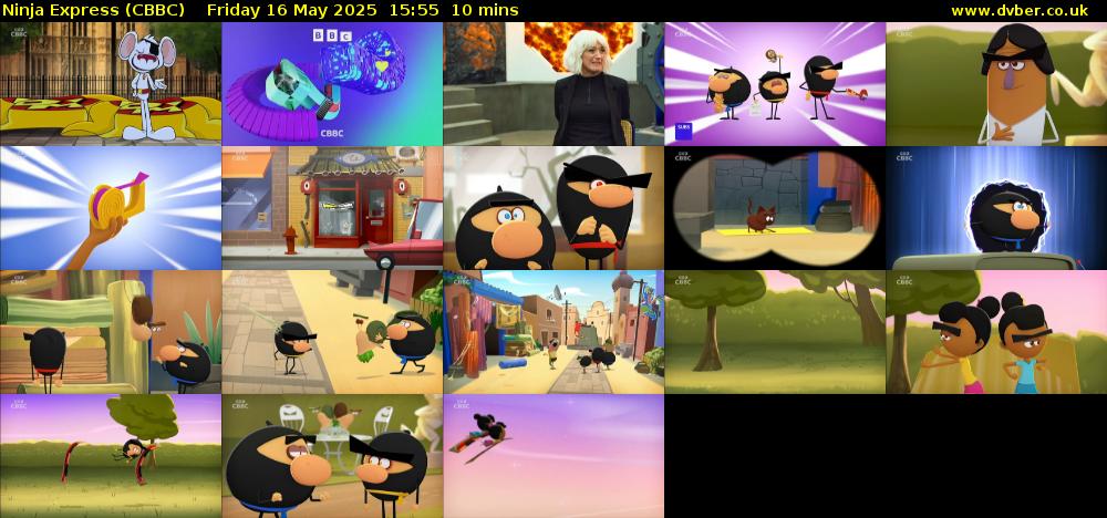 Ninja Express (CBBC) Friday 16 May 2025 15:55 - 16:05