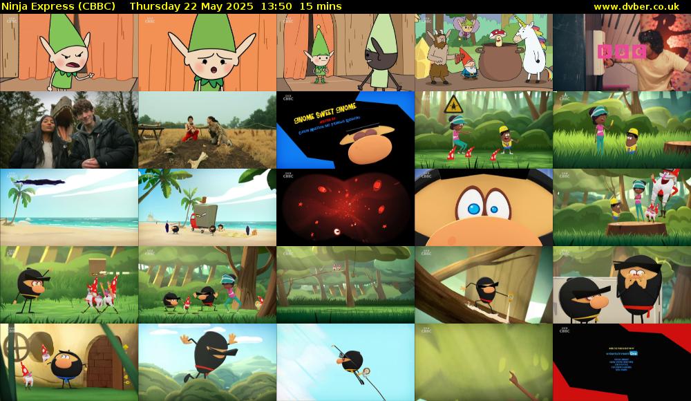 Ninja Express (CBBC) Thursday 22 May 2025 13:50 - 14:05