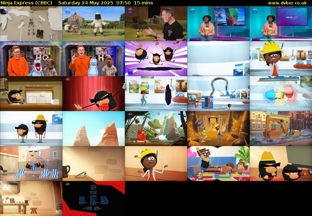 Ninja Express (CBBC) Saturday 24 May 2025 07:50 - 08:05