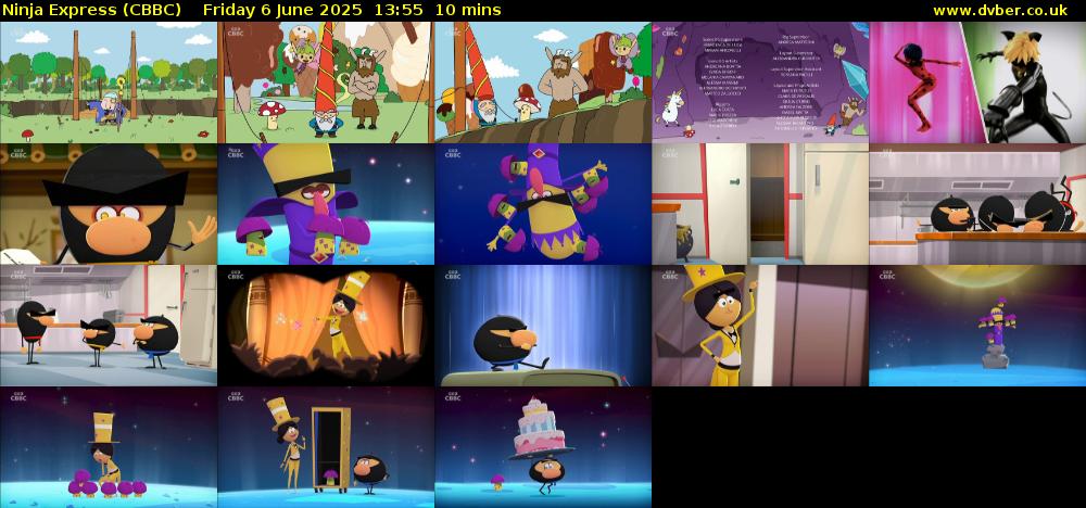 Ninja Express (CBBC) Friday 6 June 2025 13:55 - 14:05