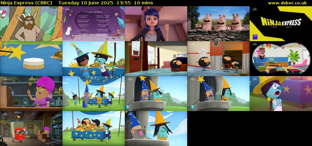 Ninja Express (CBBC) Tuesday 10 June 2025 13:55 - 14:05