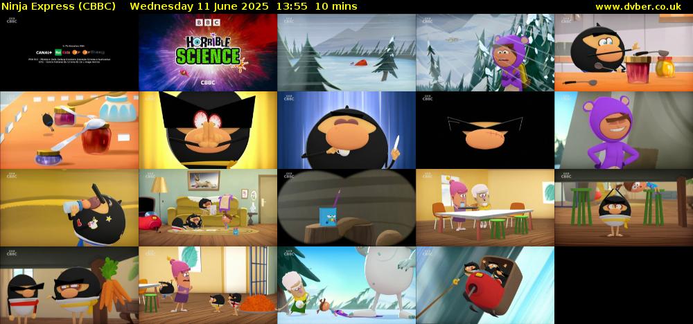 Ninja Express (CBBC) Wednesday 11 June 2025 13:55 - 14:05