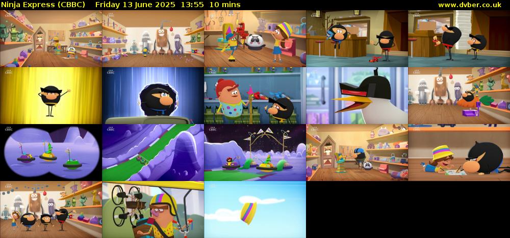 Ninja Express (CBBC) Friday 13 June 2025 13:55 - 14:05