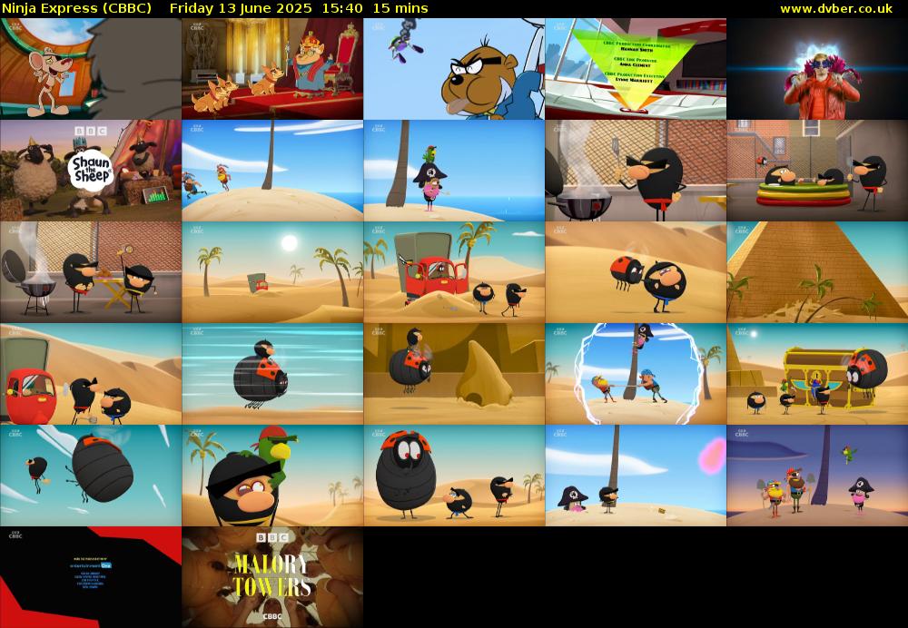 Ninja Express (CBBC) Friday 13 June 2025 15:40 - 15:55