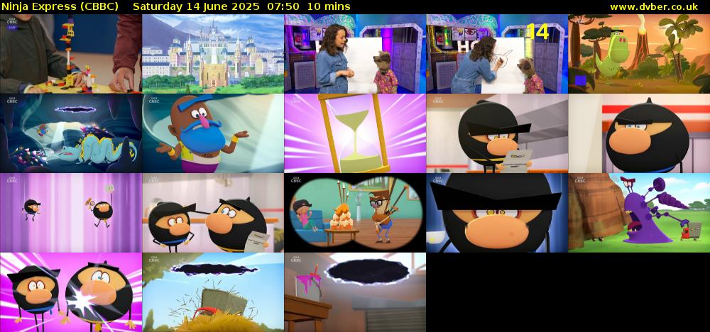 Ninja Express (CBBC) Saturday 14 June 2025 07:50 - 08:00