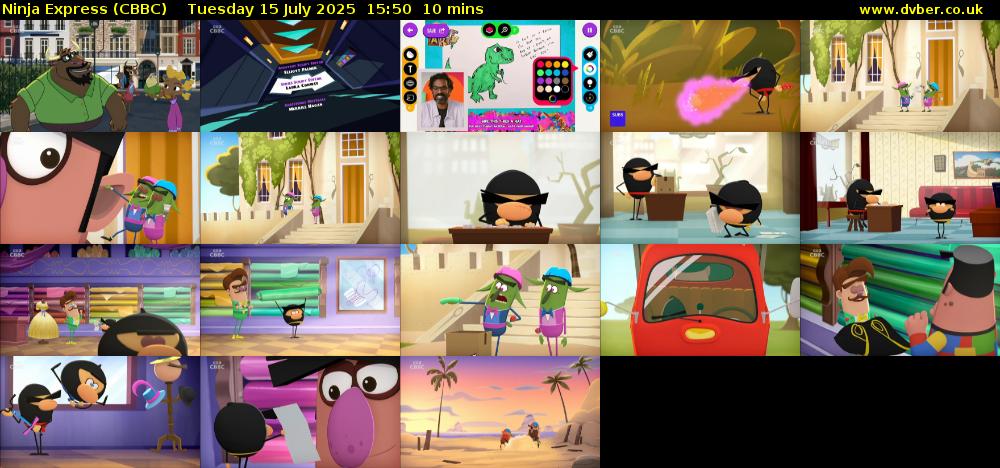 Ninja Express (CBBC) Tuesday 15 July 2025 15:50 - 16:00