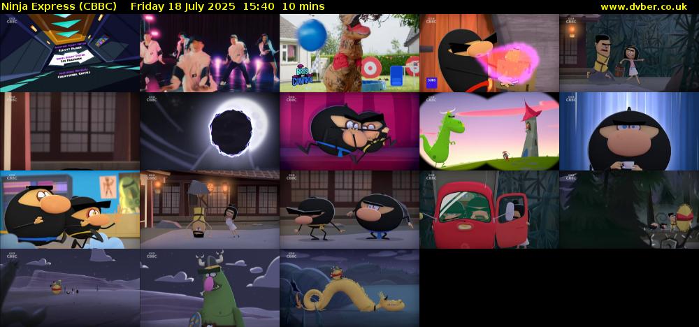 Ninja Express (CBBC) Friday 18 July 2025 15:40 - 15:50