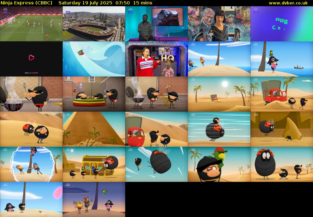 Ninja Express (CBBC) Saturday 19 July 2025 07:50 - 08:05