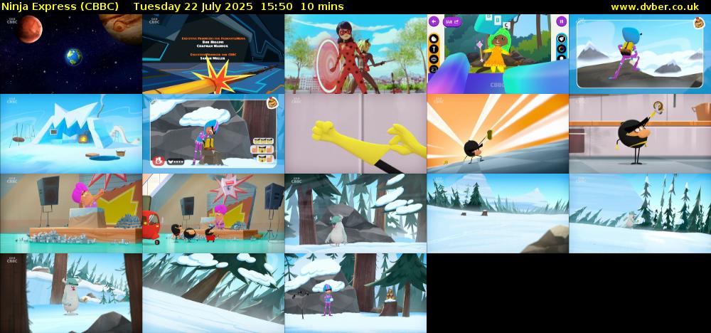 Ninja Express (CBBC) Tuesday 22 July 2025 15:50 - 16:00