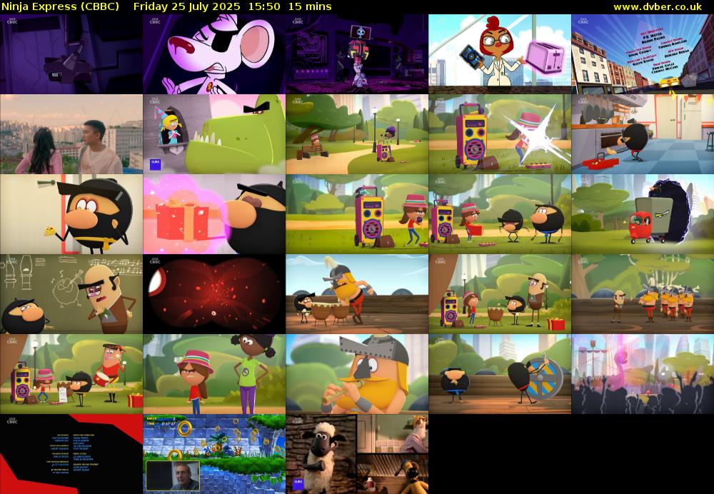 Ninja Express (CBBC) Friday 25 July 2025 15:50 - 16:05
