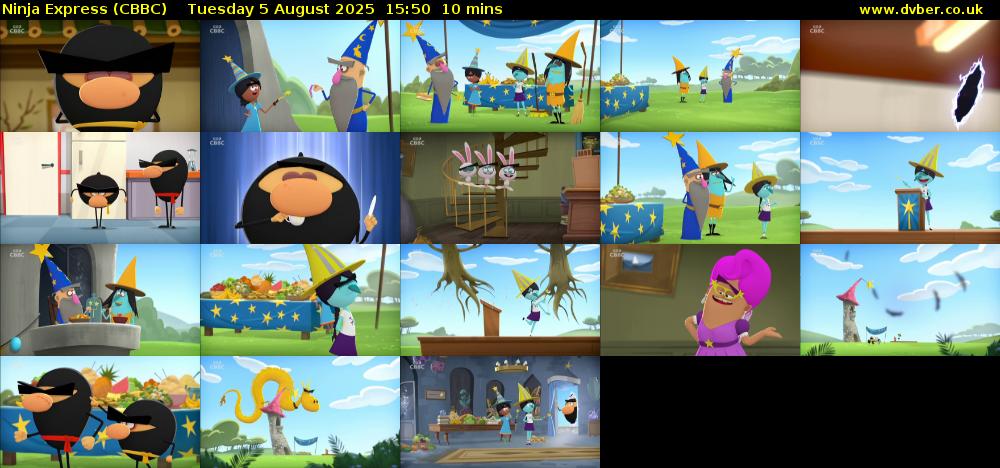 Ninja Express (CBBC) Tuesday 5 August 2025 15:50 - 16:00