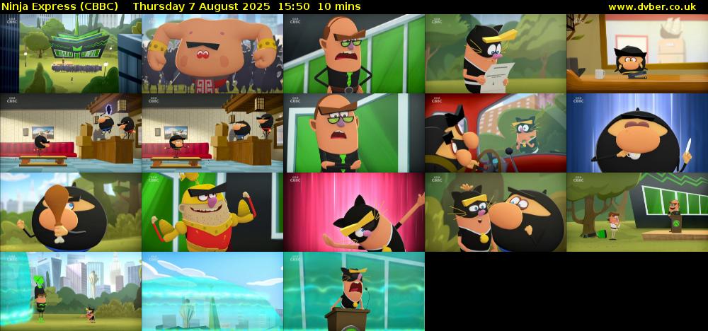 Ninja Express (CBBC) Thursday 7 August 2025 15:50 - 16:00