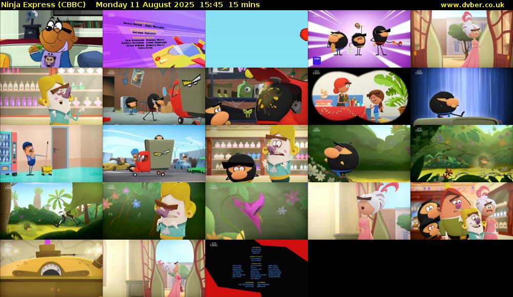 Ninja Express (CBBC) Monday 11 August 2025 15:45 - 16:00