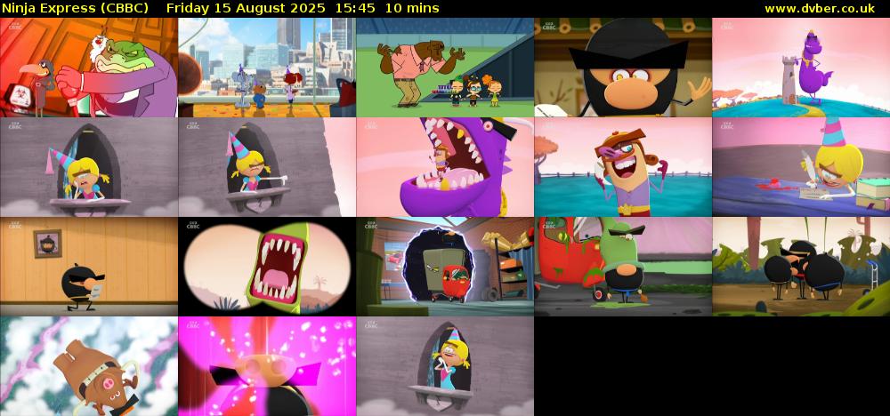 Ninja Express (CBBC) Friday 15 August 2025 15:45 - 15:55