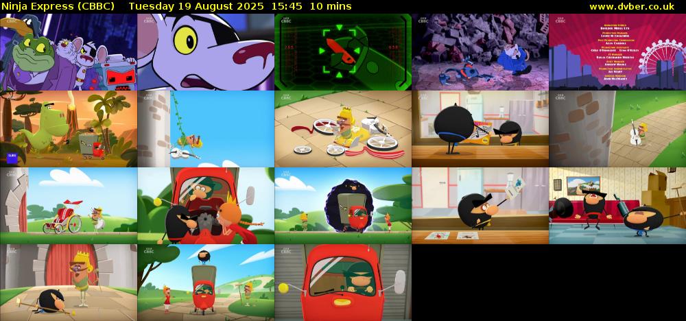 Ninja Express (CBBC) Tuesday 19 August 2025 15:45 - 15:55