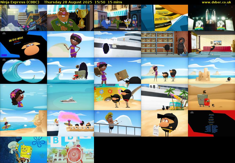 Ninja Express (CBBC) Thursday 28 August 2025 15:50 - 16:05