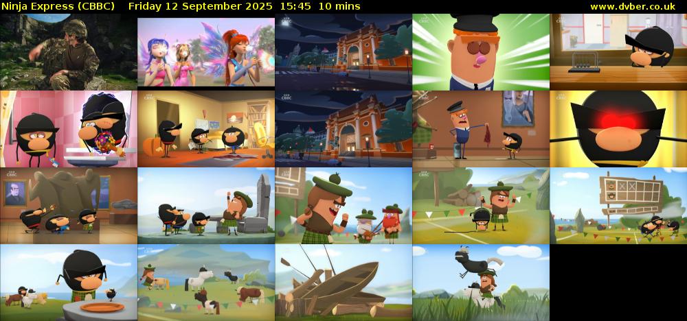 Ninja Express (CBBC) Friday 12 September 2025 15:45 - 15:55