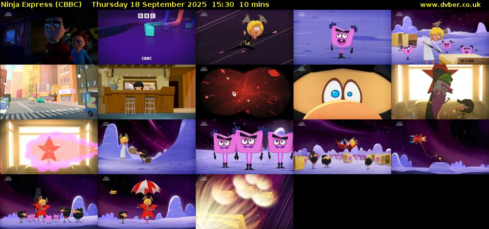Ninja Express (CBBC) Thursday 18 September 2025 15:30 - 15:40