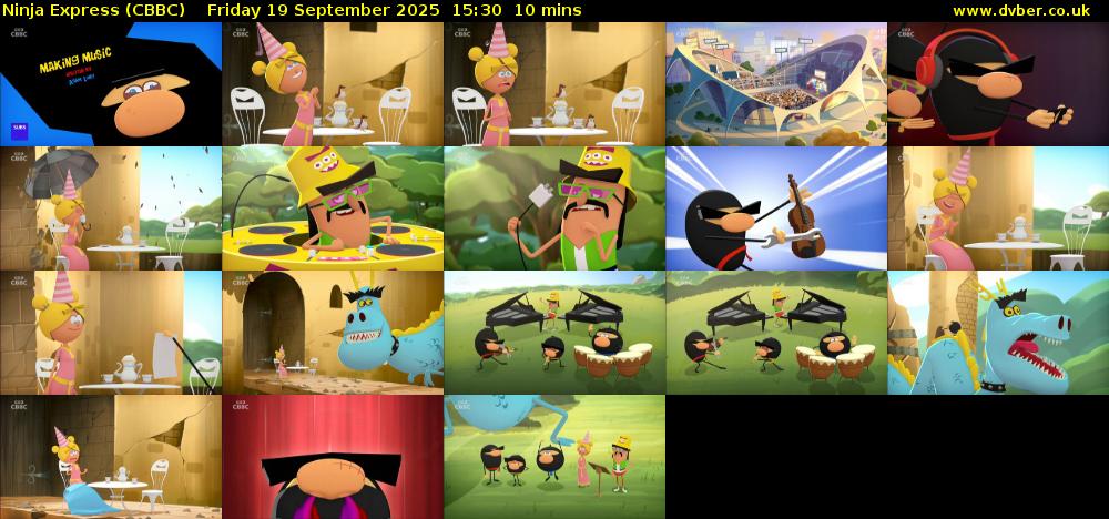 Ninja Express (CBBC) Friday 19 September 2025 15:30 - 15:40