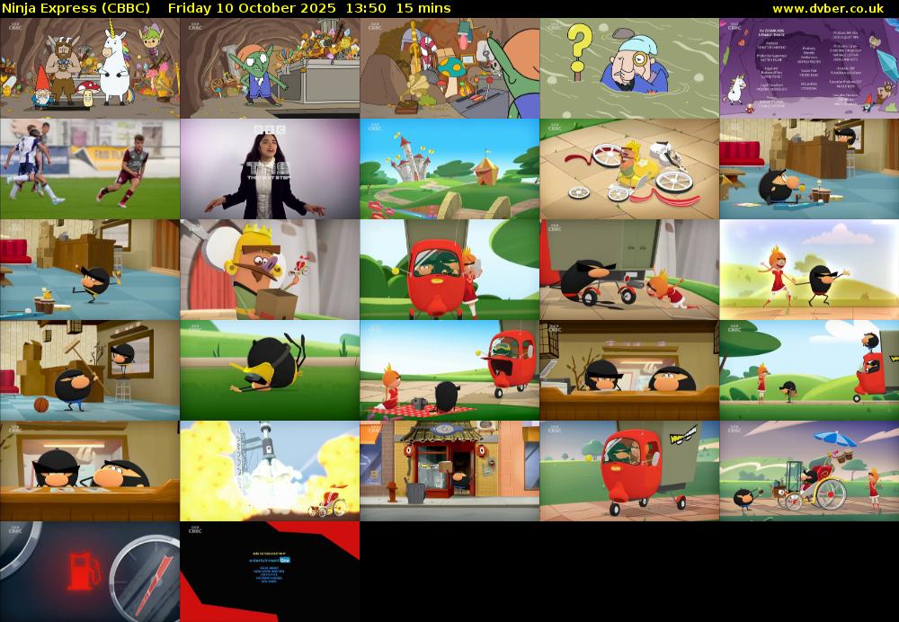 Ninja Express (CBBC) Friday 10 October 2025 13:50 - 14:05