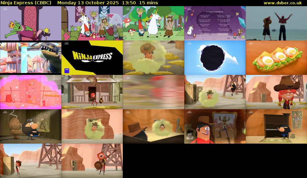 Ninja Express (CBBC) Monday 13 October 2025 13:50 - 14:05