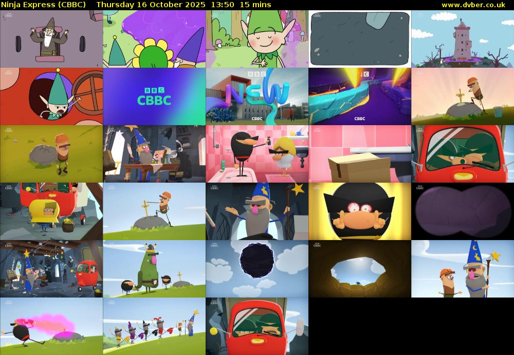 Ninja Express (CBBC) Thursday 16 October 2025 13:50 - 14:05