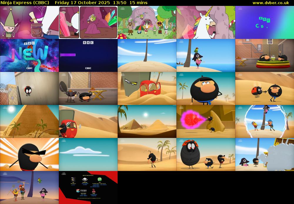 Ninja Express (CBBC) Friday 17 October 2025 13:50 - 14:05