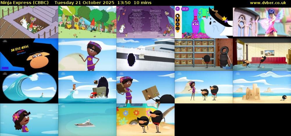Ninja Express (CBBC) Tuesday 21 October 2025 13:50 - 14:00