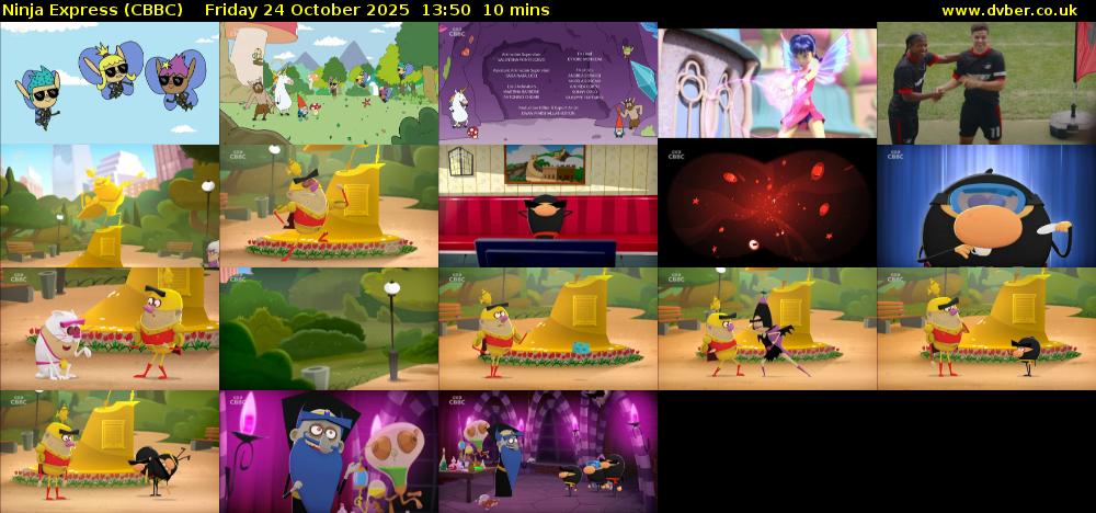 Ninja Express (CBBC) Friday 24 October 2025 13:50 - 14:00