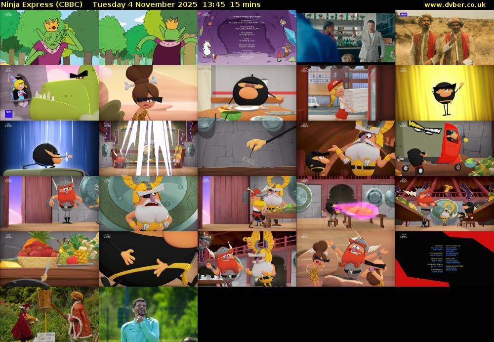 Ninja Express (CBBC) Tuesday 4 November 2025 13:45 - 14:00
