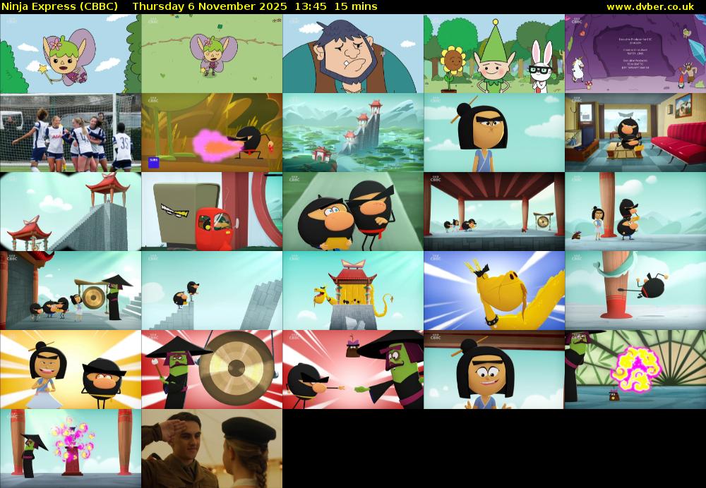 Ninja Express (CBBC) Thursday 6 November 2025 13:45 - 14:00