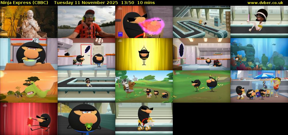 Ninja Express (CBBC) Tuesday 11 November 2025 13:50 - 14:00
