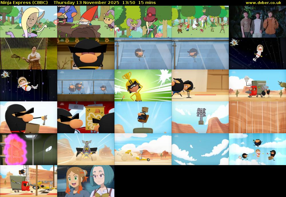 Ninja Express (CBBC) Thursday 13 November 2025 13:50 - 14:05