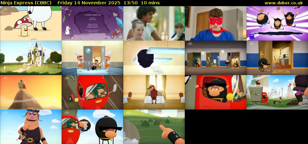 Ninja Express (CBBC) Friday 14 November 2025 13:50 - 14:00