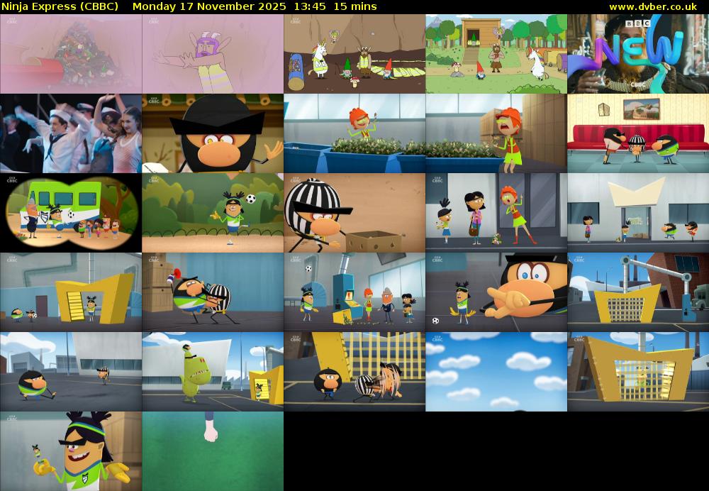 Ninja Express (CBBC) Monday 17 November 2025 13:45 - 14:00