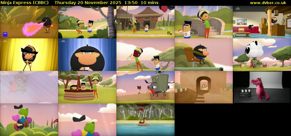 Ninja Express (CBBC) Thursday 20 November 2025 13:50 - 14:00