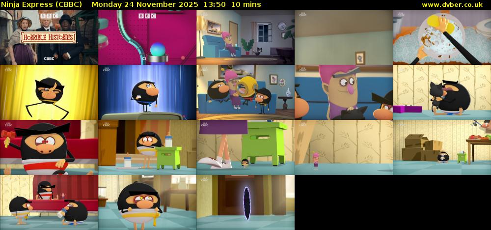 Ninja Express (CBBC) Monday 24 November 2025 13:50 - 14:00