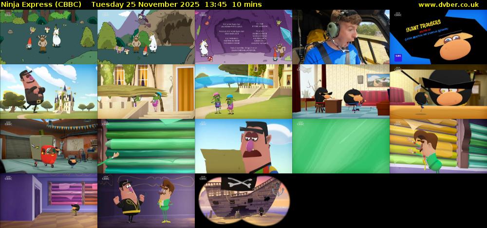 Ninja Express (CBBC) Tuesday 25 November 2025 13:45 - 13:55