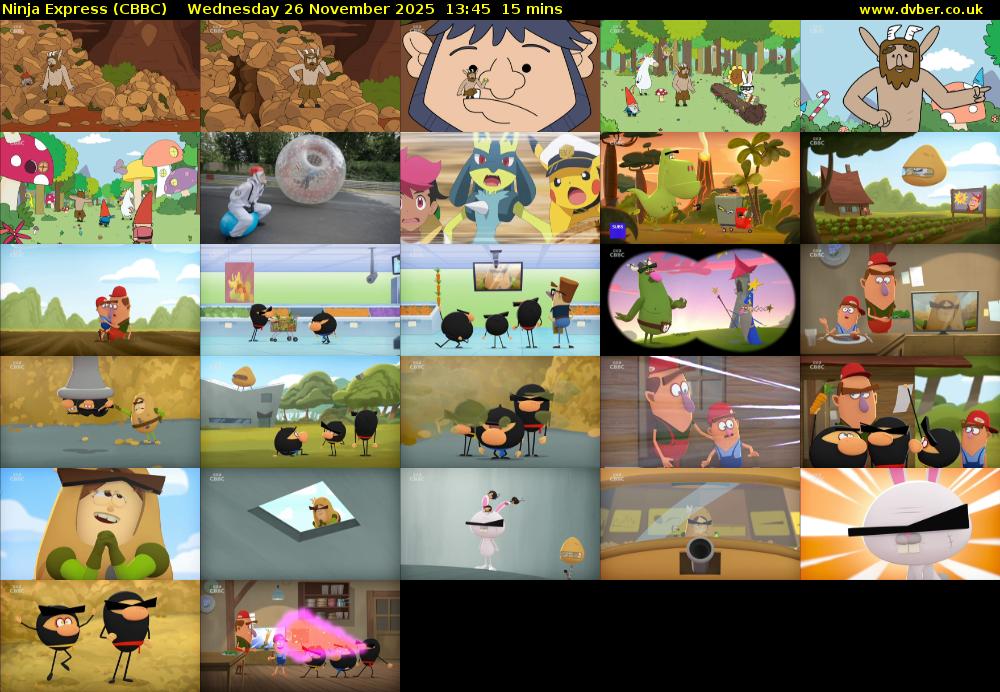 Ninja Express (CBBC) Wednesday 26 November 2025 13:45 - 14:00