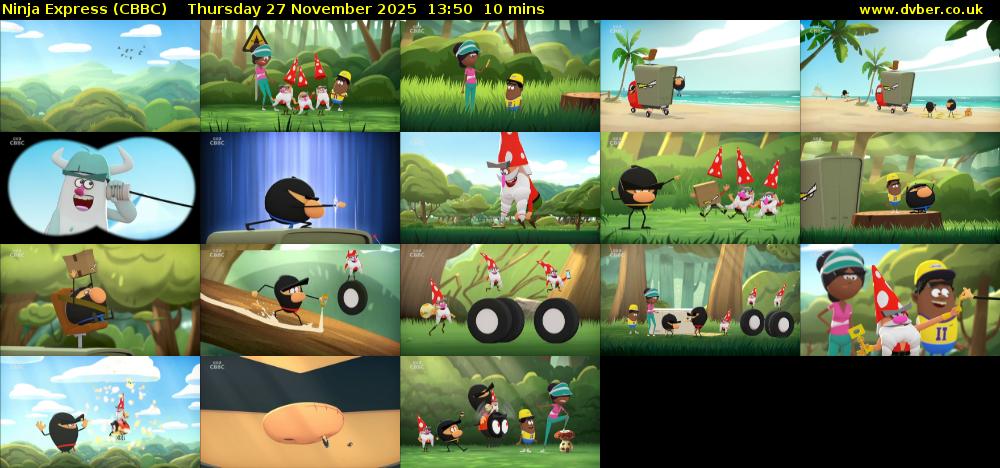Ninja Express (CBBC) Thursday 27 November 2025 13:50 - 14:00