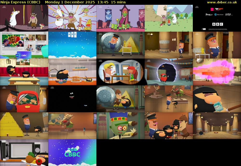 Ninja Express (CBBC) Monday 1 December 2025 13:45 - 14:00